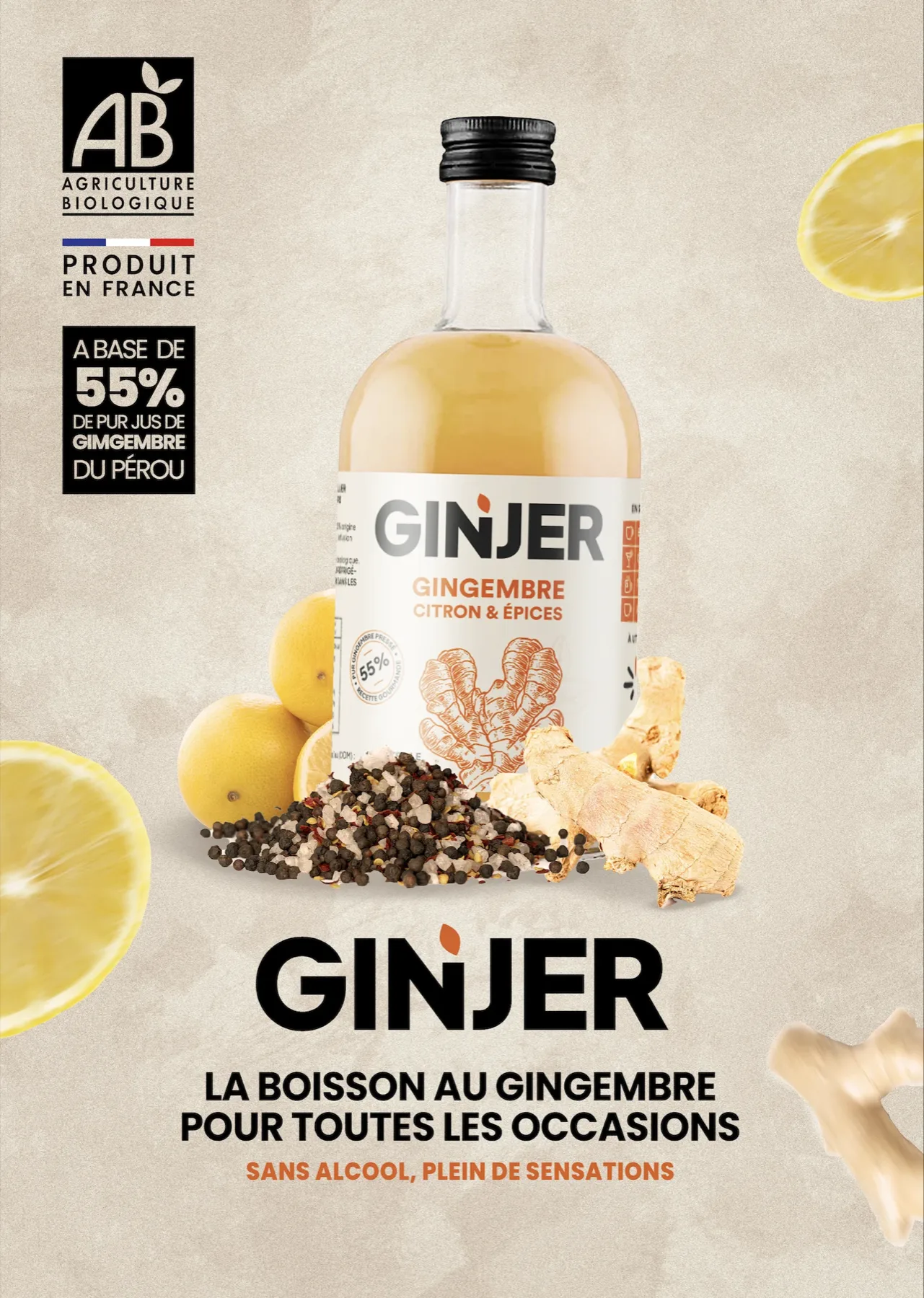 Ginjer, recto du flyer