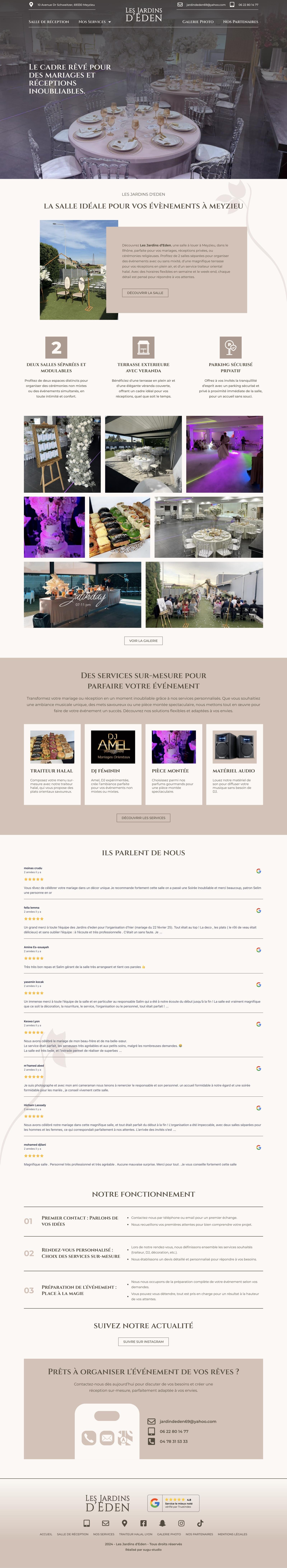 Les Jardins d’Eden, page complète sur ordinateur