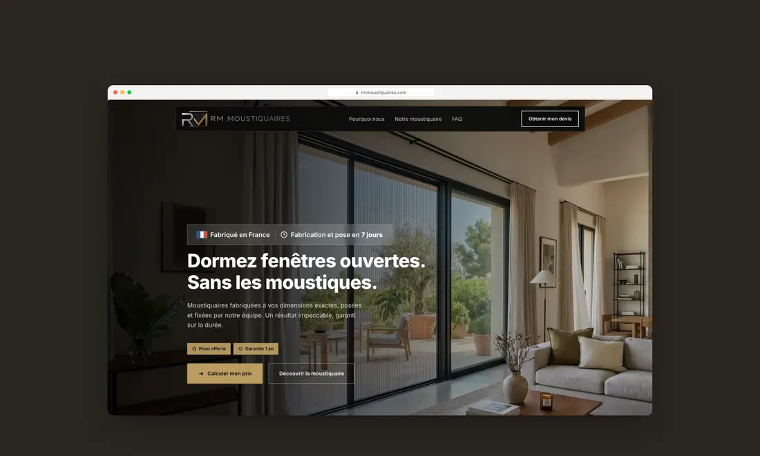 RM Moustiquaires, Moustiquaires sur mesure