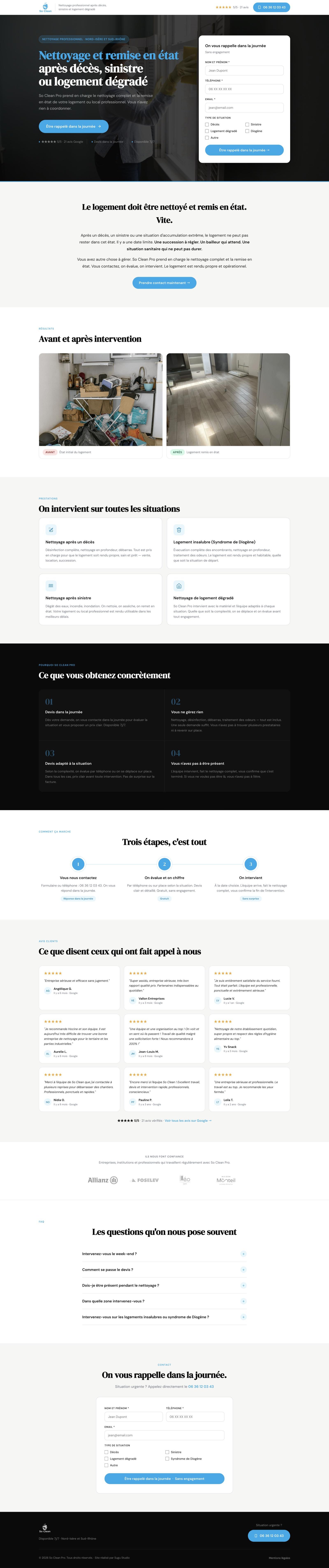 So Clean Pro, page complète sur ordinateur
