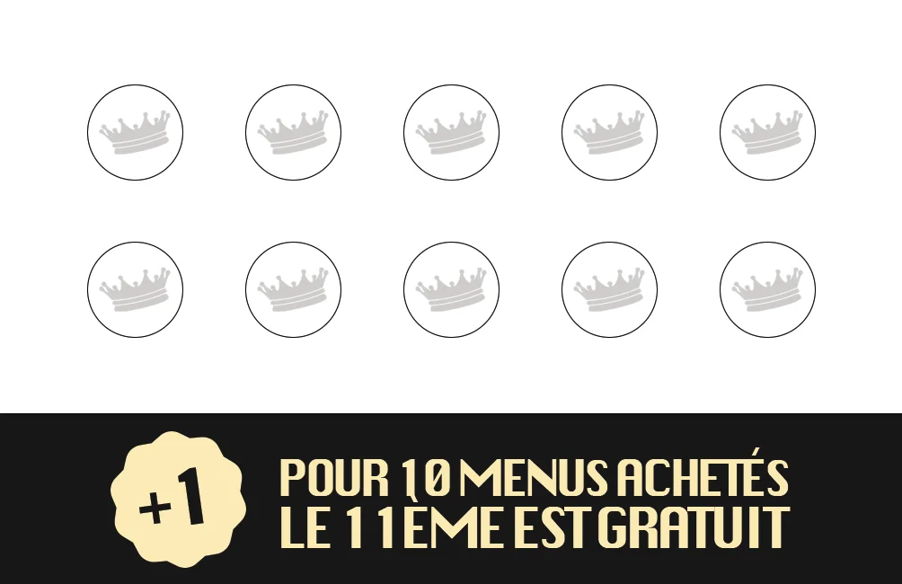 Carte de fidélité étudiants, verso